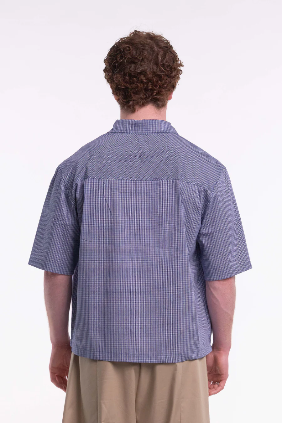 Checked Shirt Boxy fit Blue - Image 4