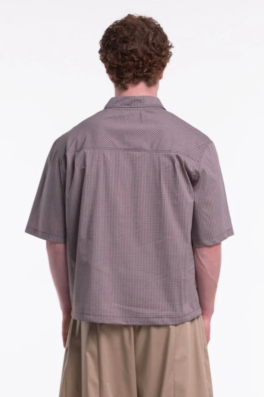 Checked Shirt Boxy fit Chocolate - Image 4