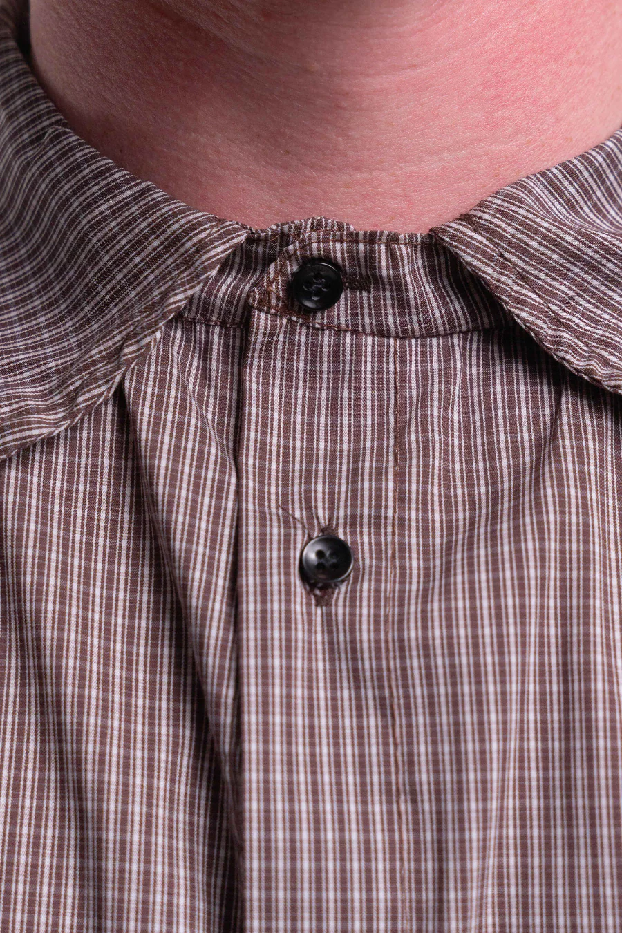 Checked Shirt Boxy fit Chocolate - Image 5
