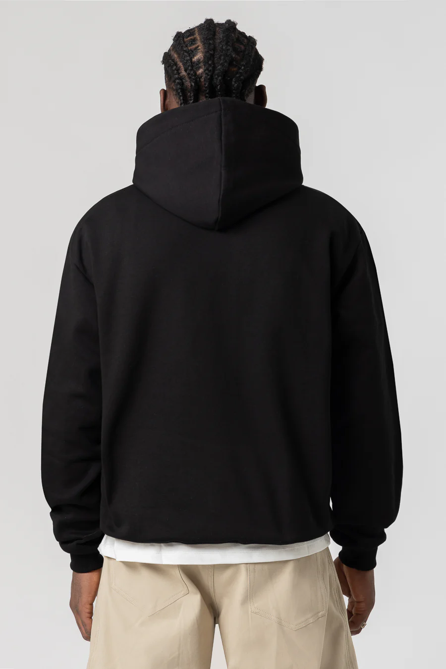 Hoodie Premium Blanks 330GSM Black - Image 3