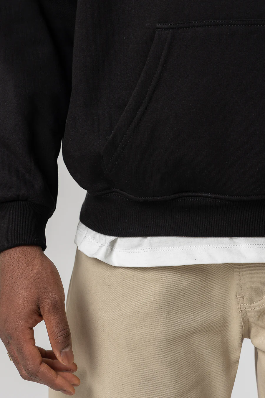 Hoodie Premium Blanks 330GSM Black - Image 6