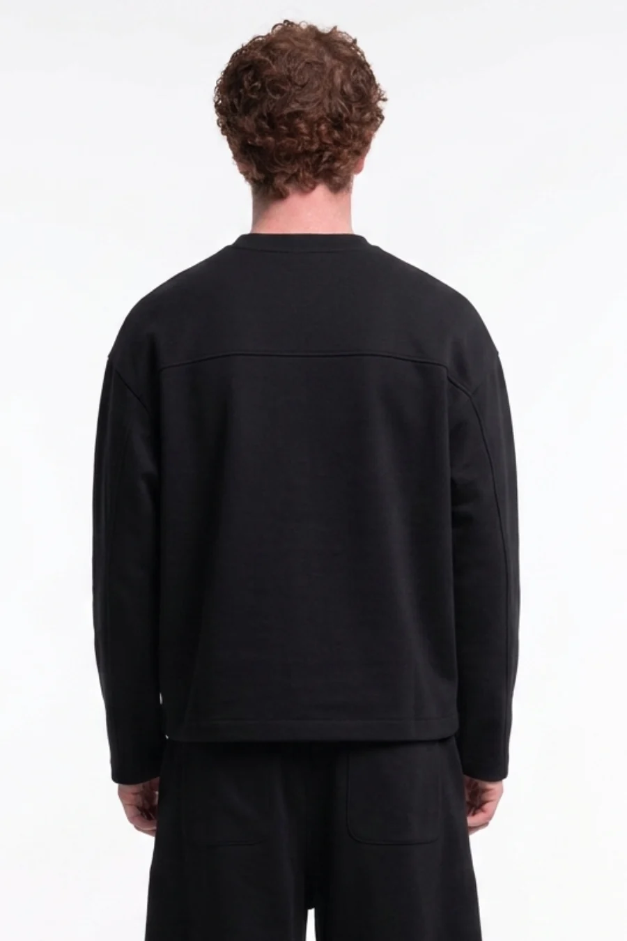 Longsleeve reversed sweatshirt Black - Image 3