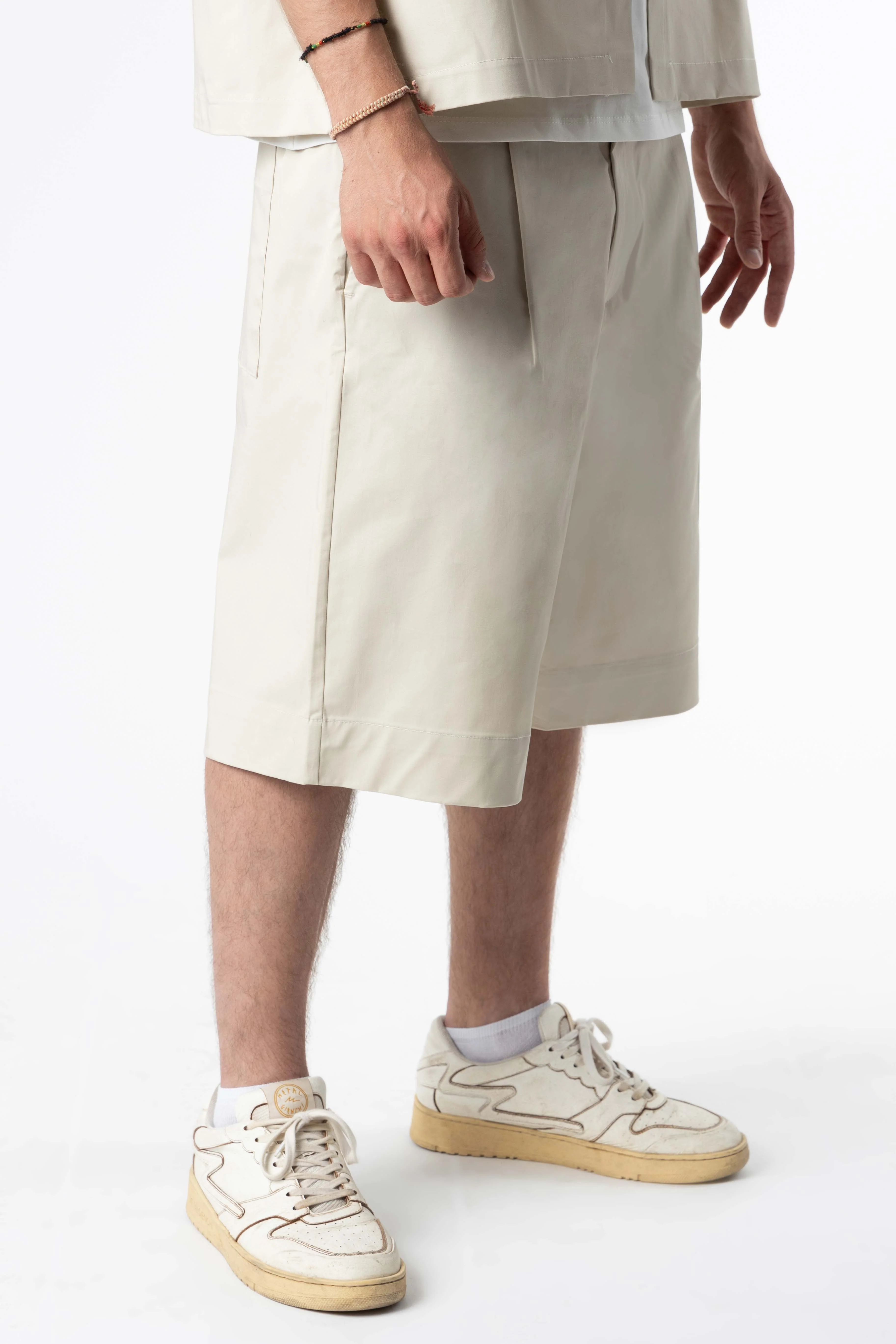 Plated Jorts Baggy fit 205Gsm Sand - Image 3