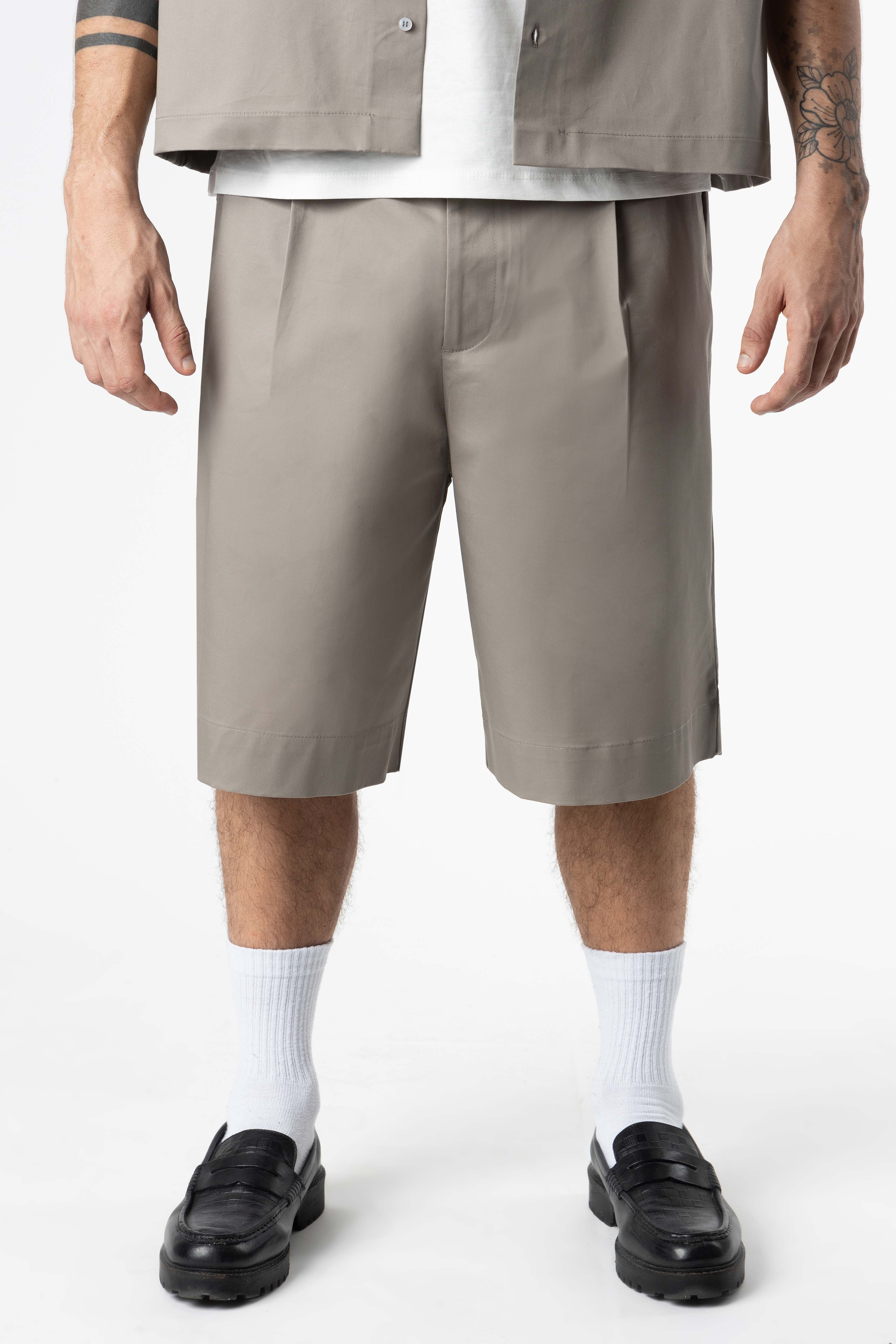 Plated Jorts Baggy fit 205Gsm Silver - Image 3