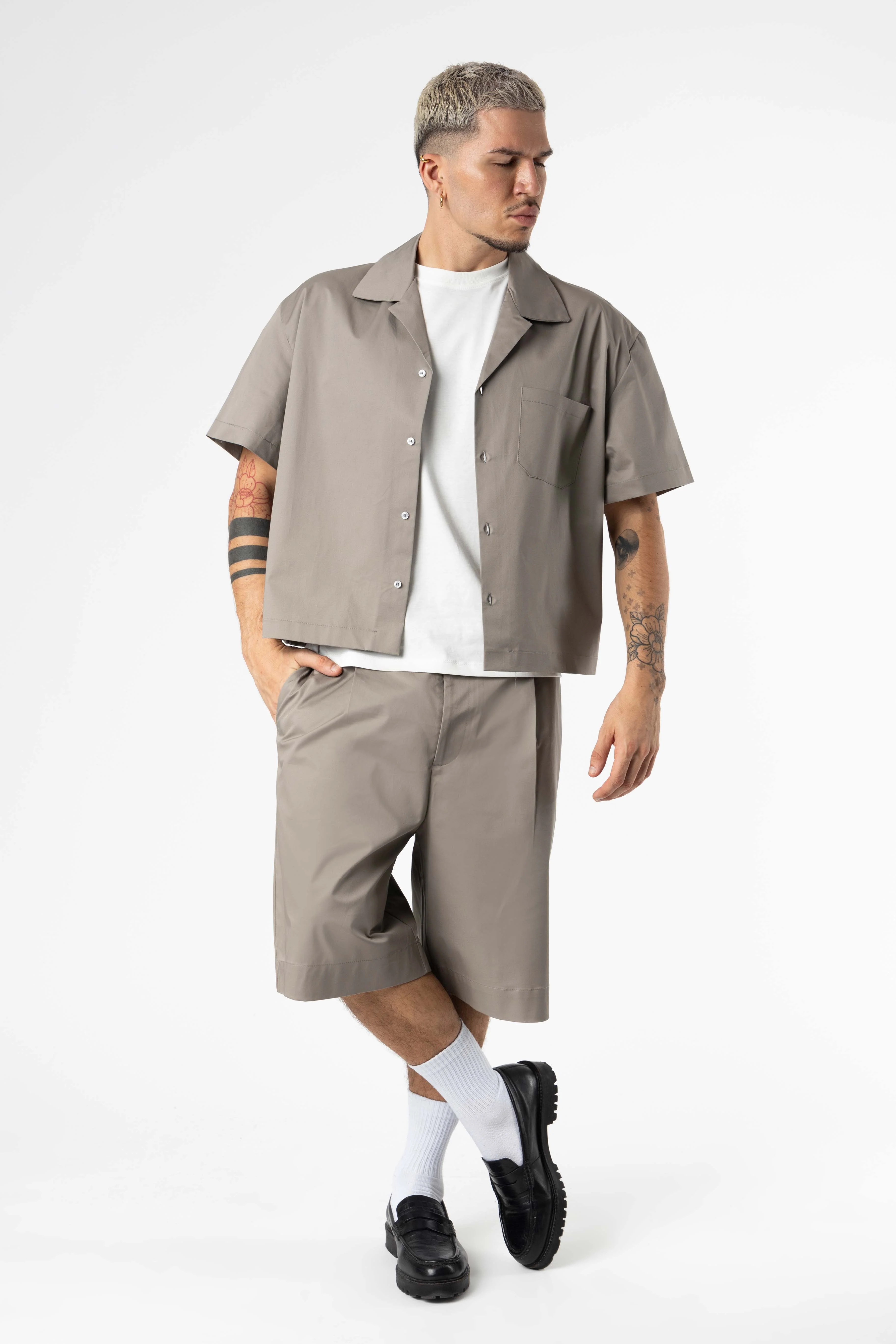 Plated Jorts Baggy fit 205Gsm Silver - Image 7