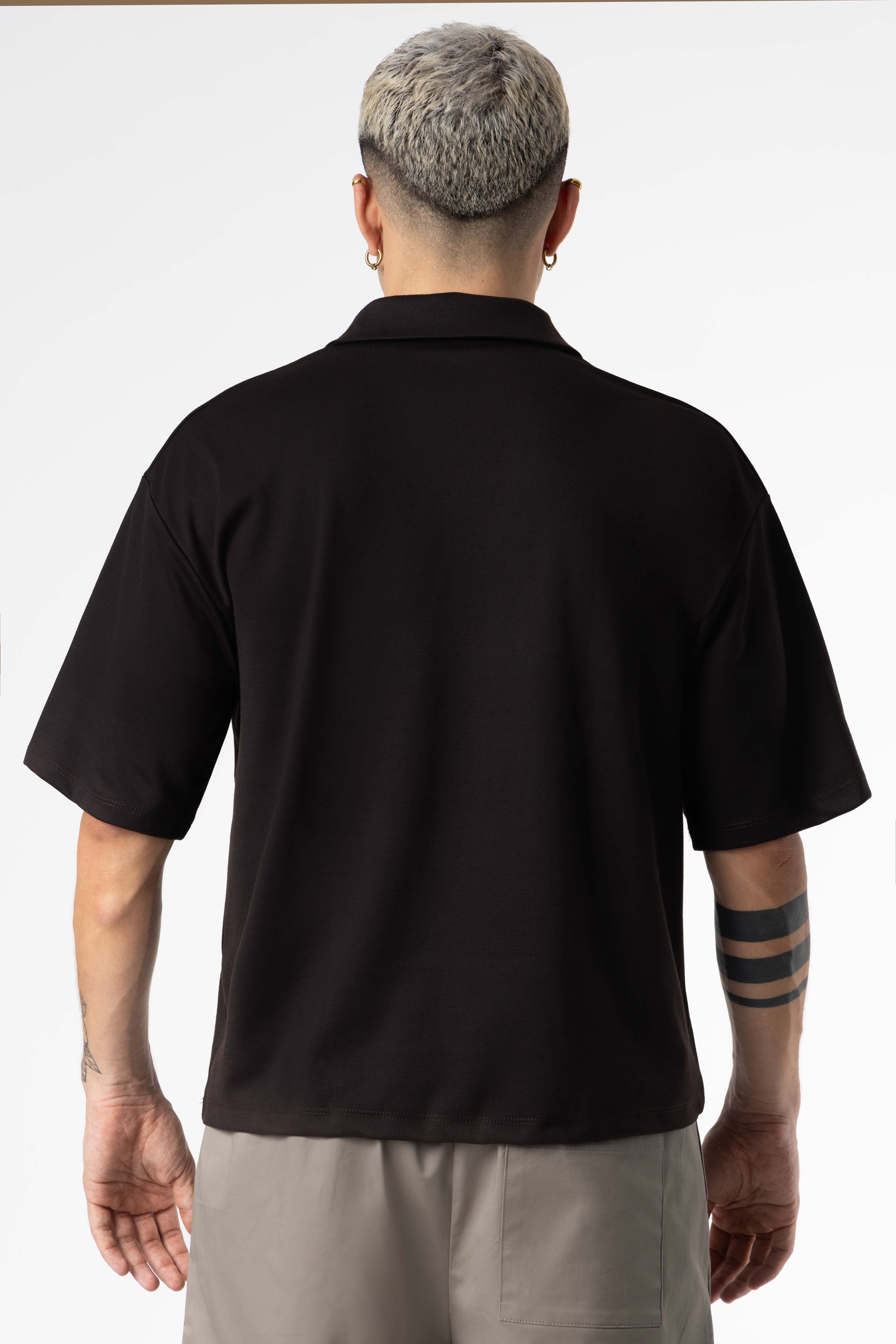 Polo Boxy Fit 270Gsm Chocolate - Image 6
