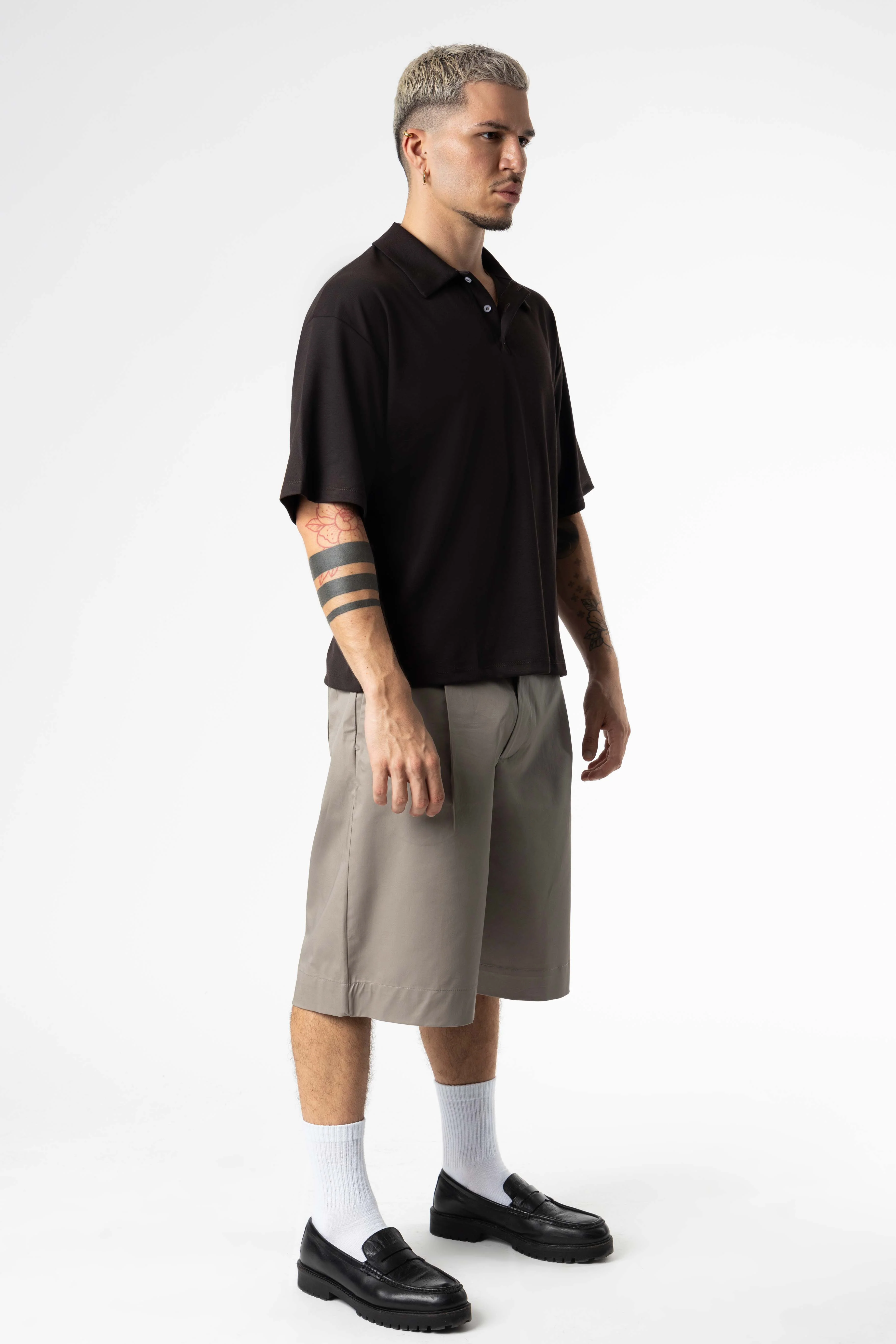 Polo Boxy Fit 270Gsm Chocolate - Image 3