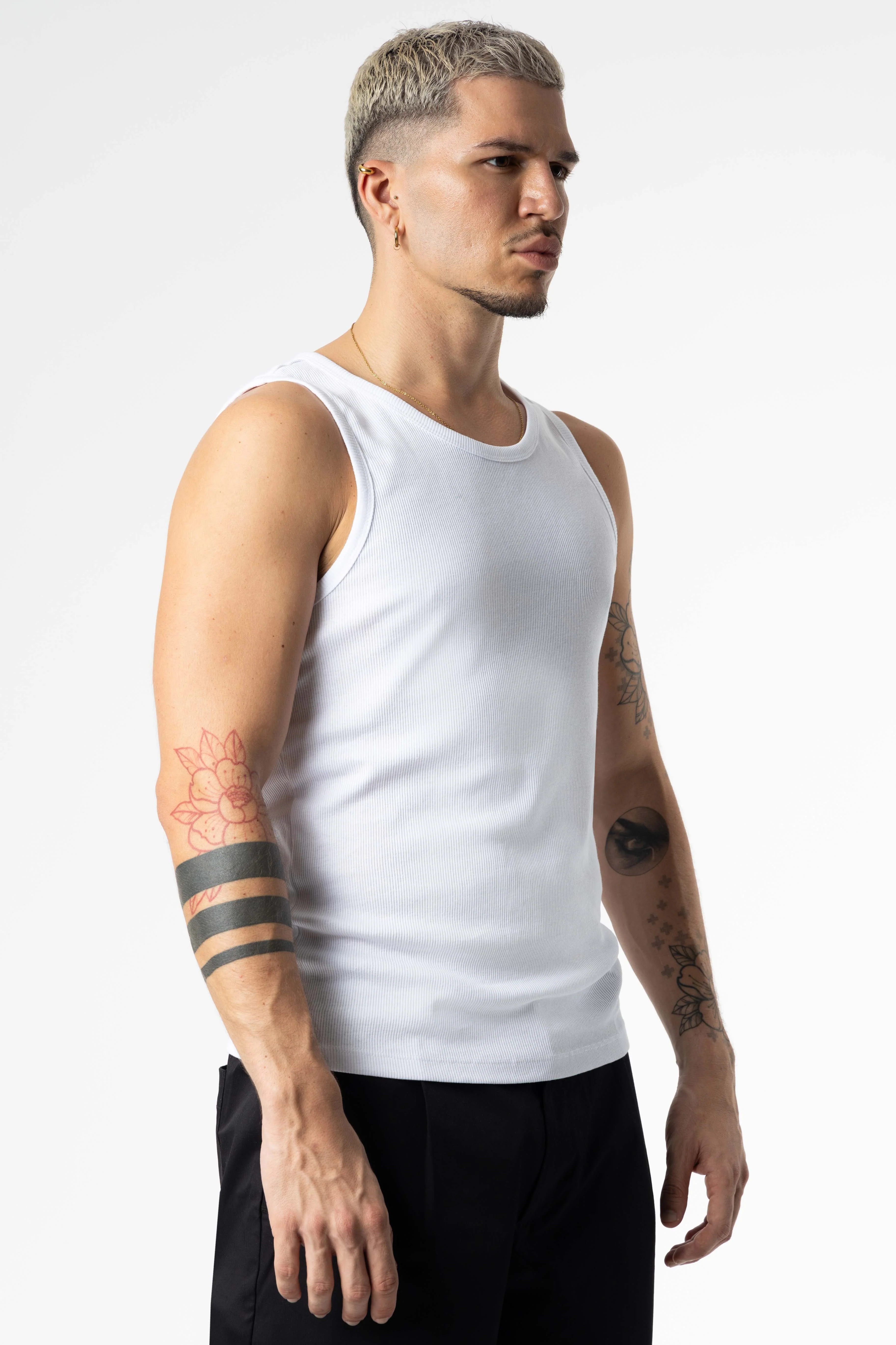 Ribbed Tanktop Blanks 190Gsm Black - Image 3
