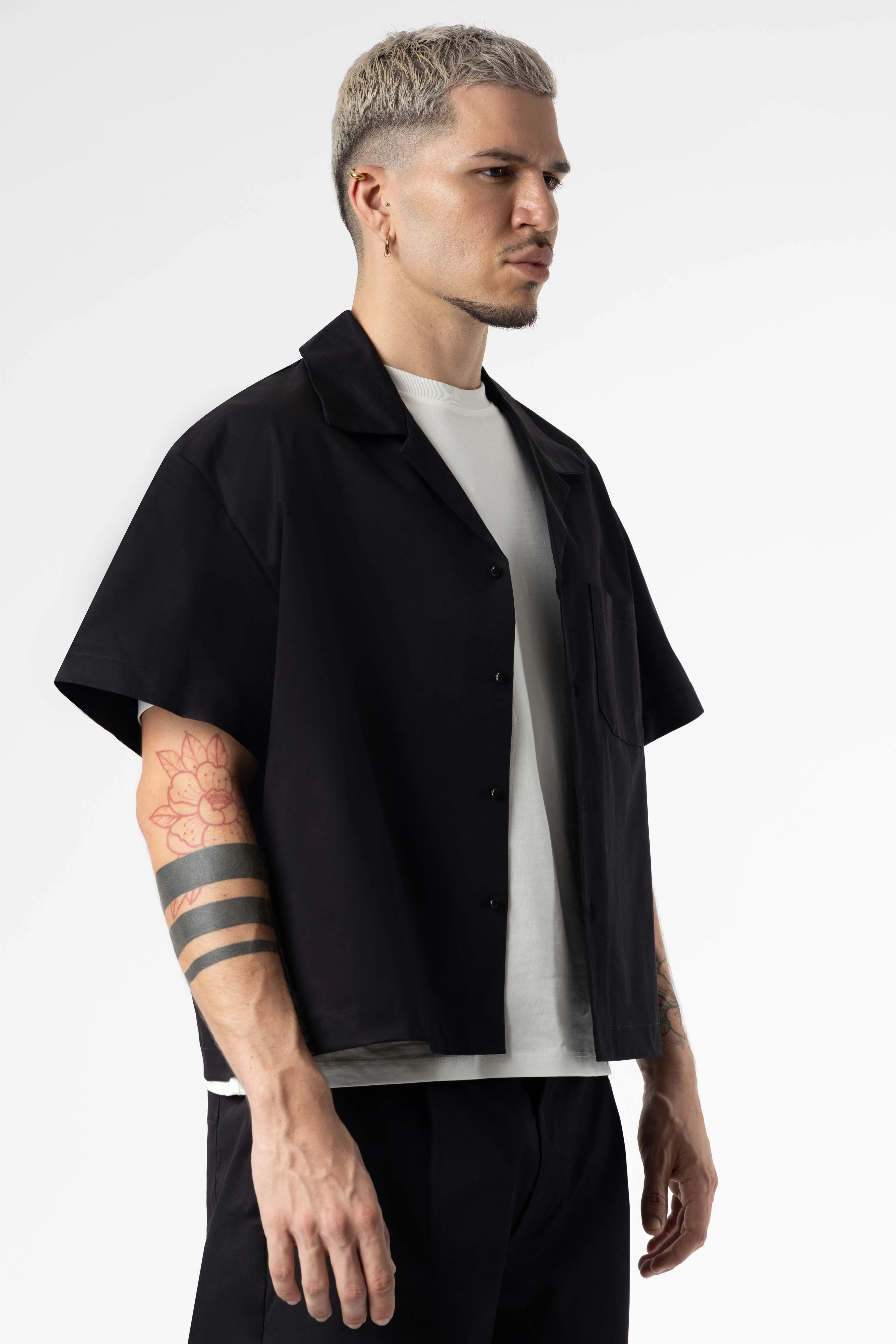 Shirt boxy fit Blanks 205Gsm Black - Image 3