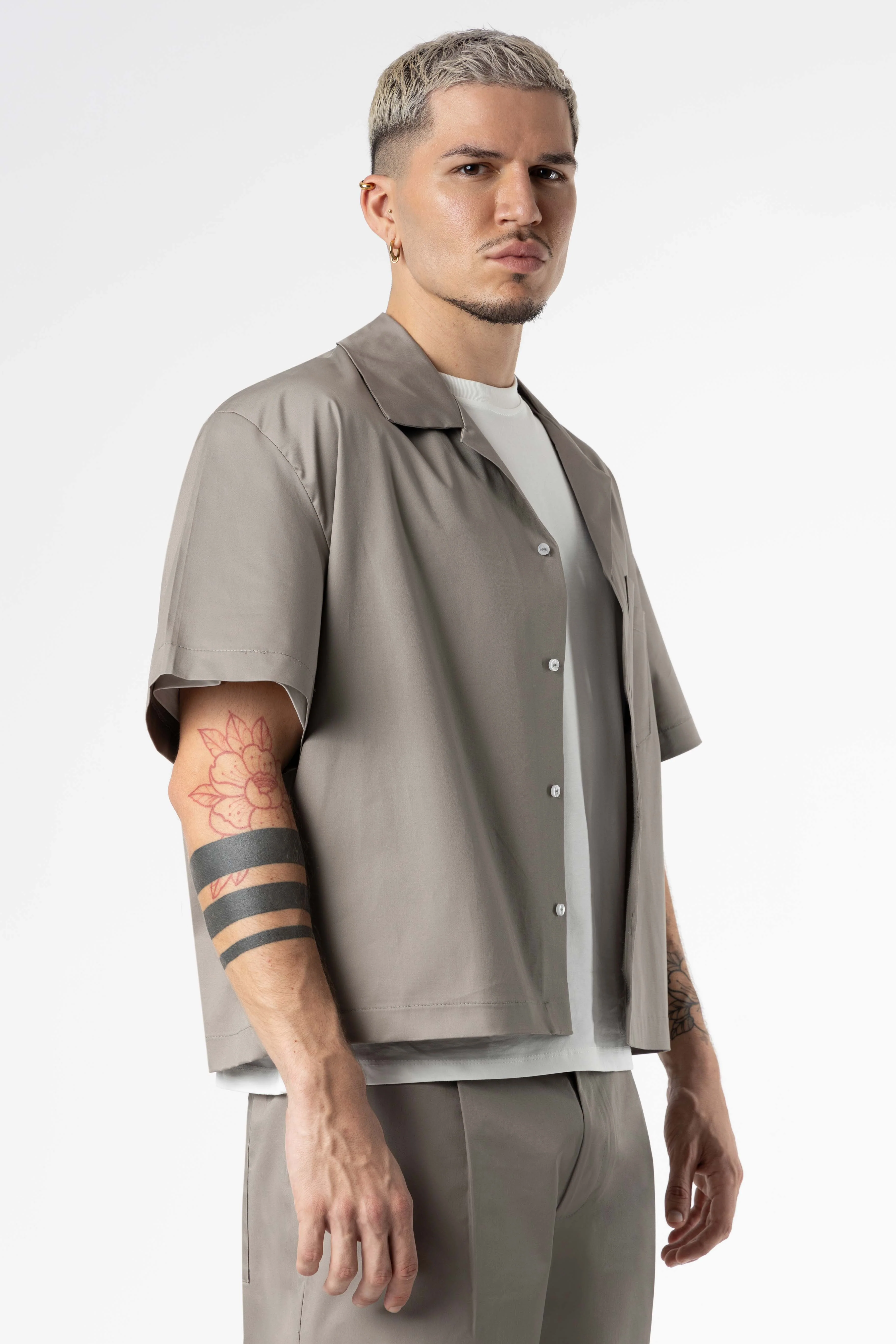 Shirt boxy fit Blanks 205Gsm Silver - Image 3
