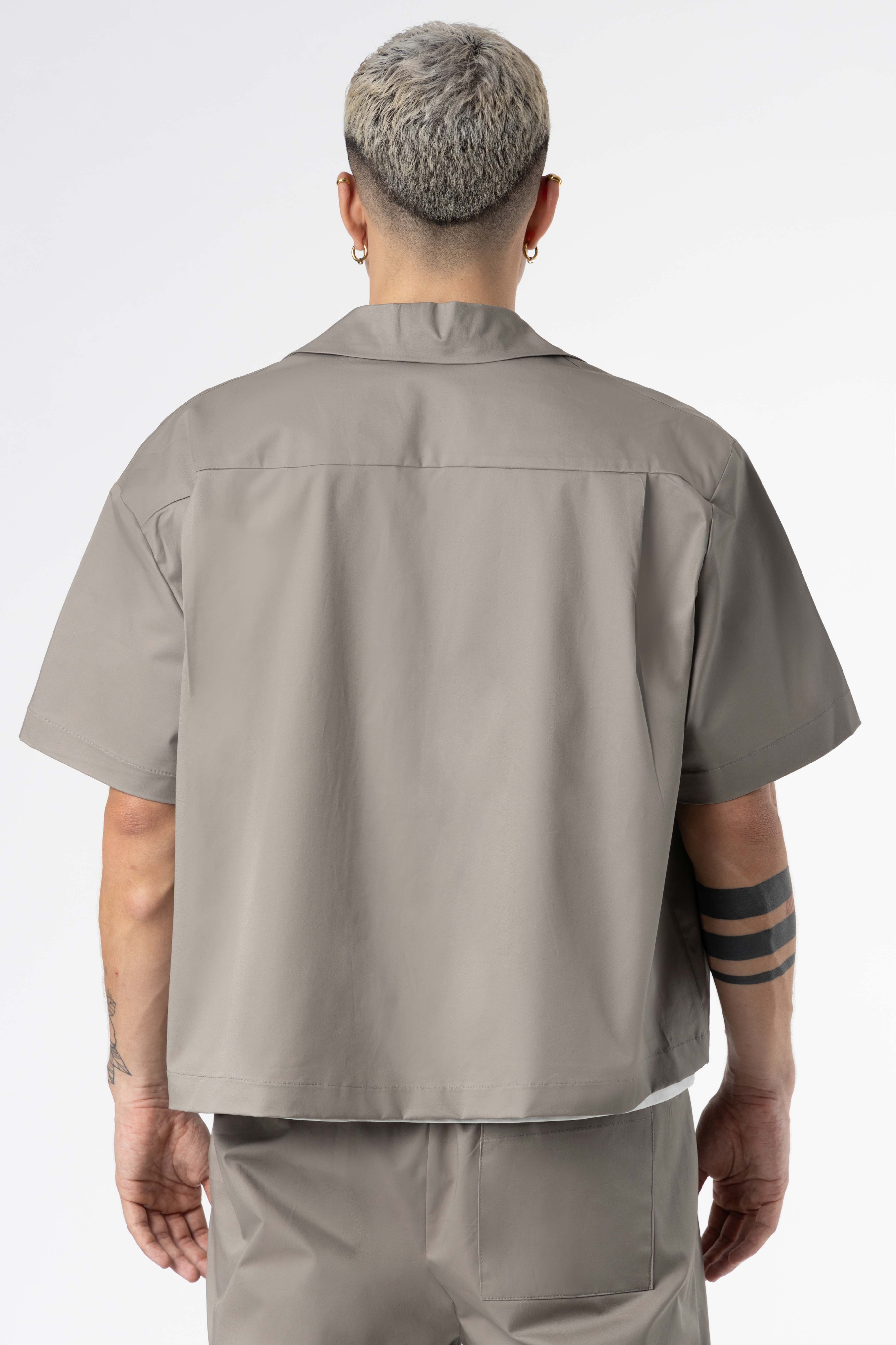 Shirt boxy fit Blanks 205Gsm Silver - Image 4