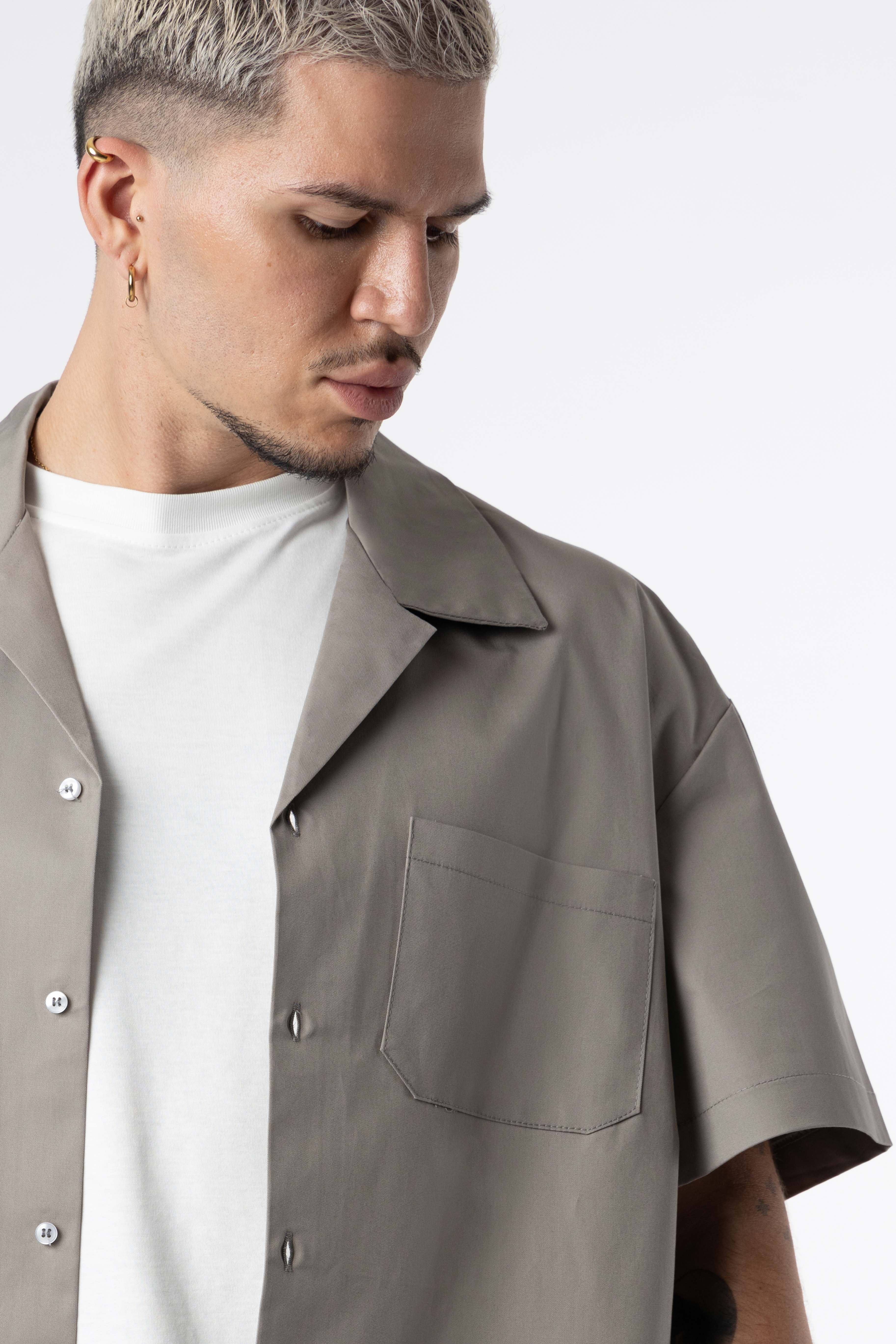 Shirt boxy fit Blanks 205Gsm Silver - Image 5