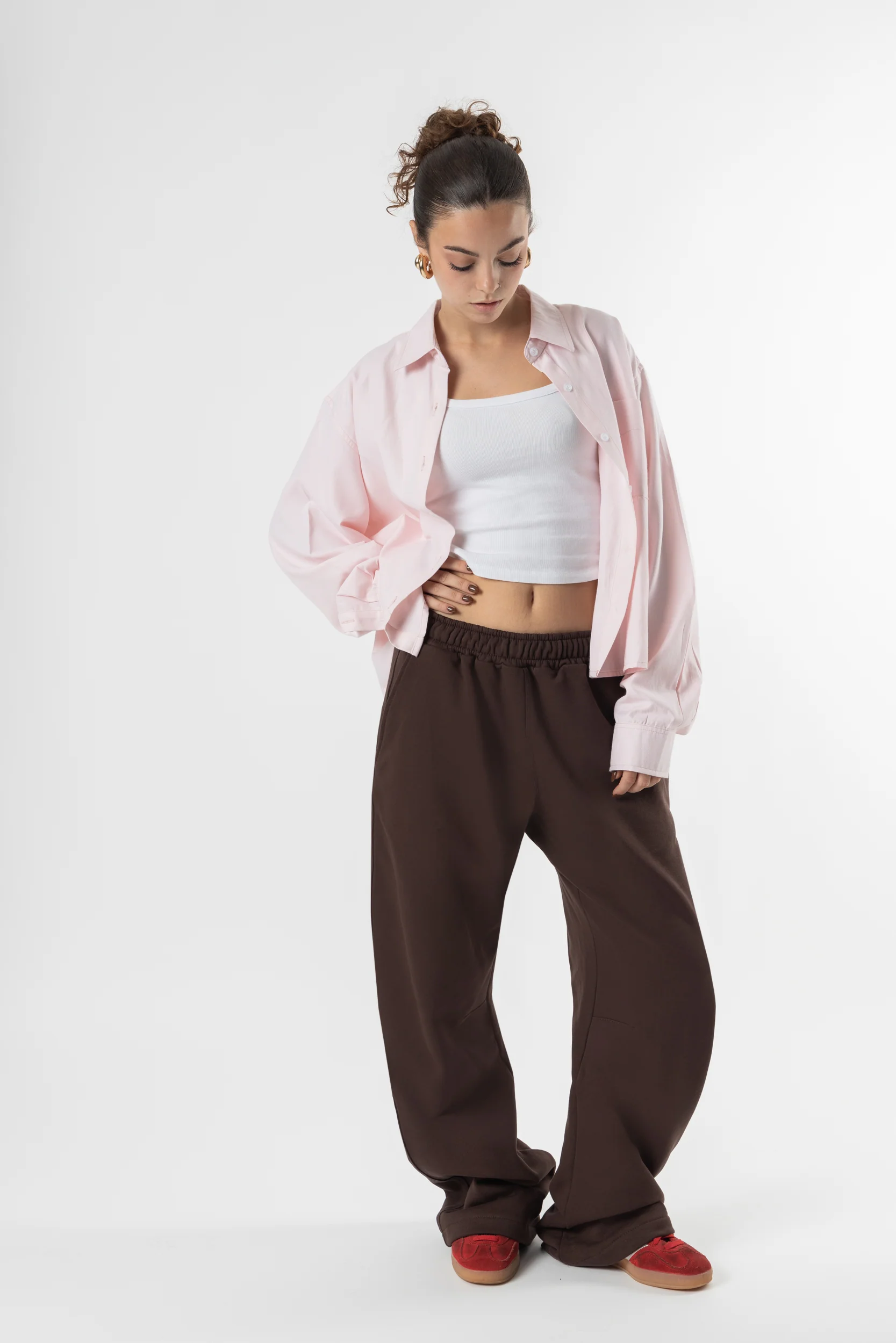 Shirt oxford Cropped Baby Pink - Image 10