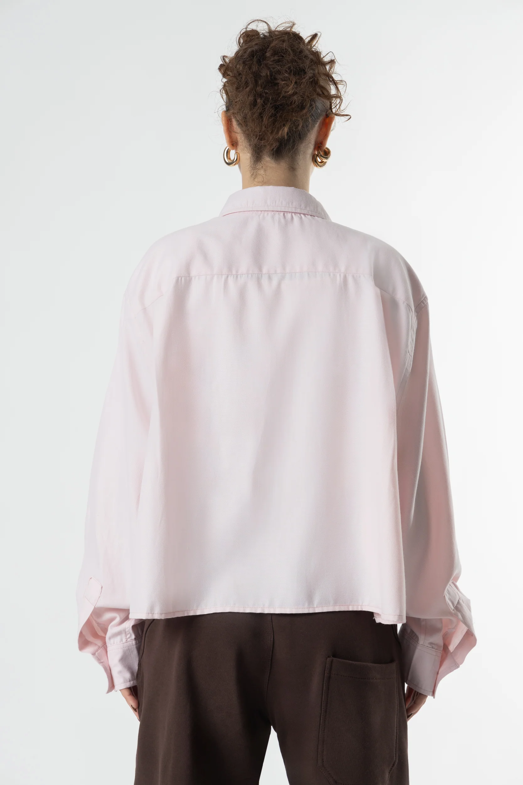 Shirt oxford Cropped Baby Pink - Image 13