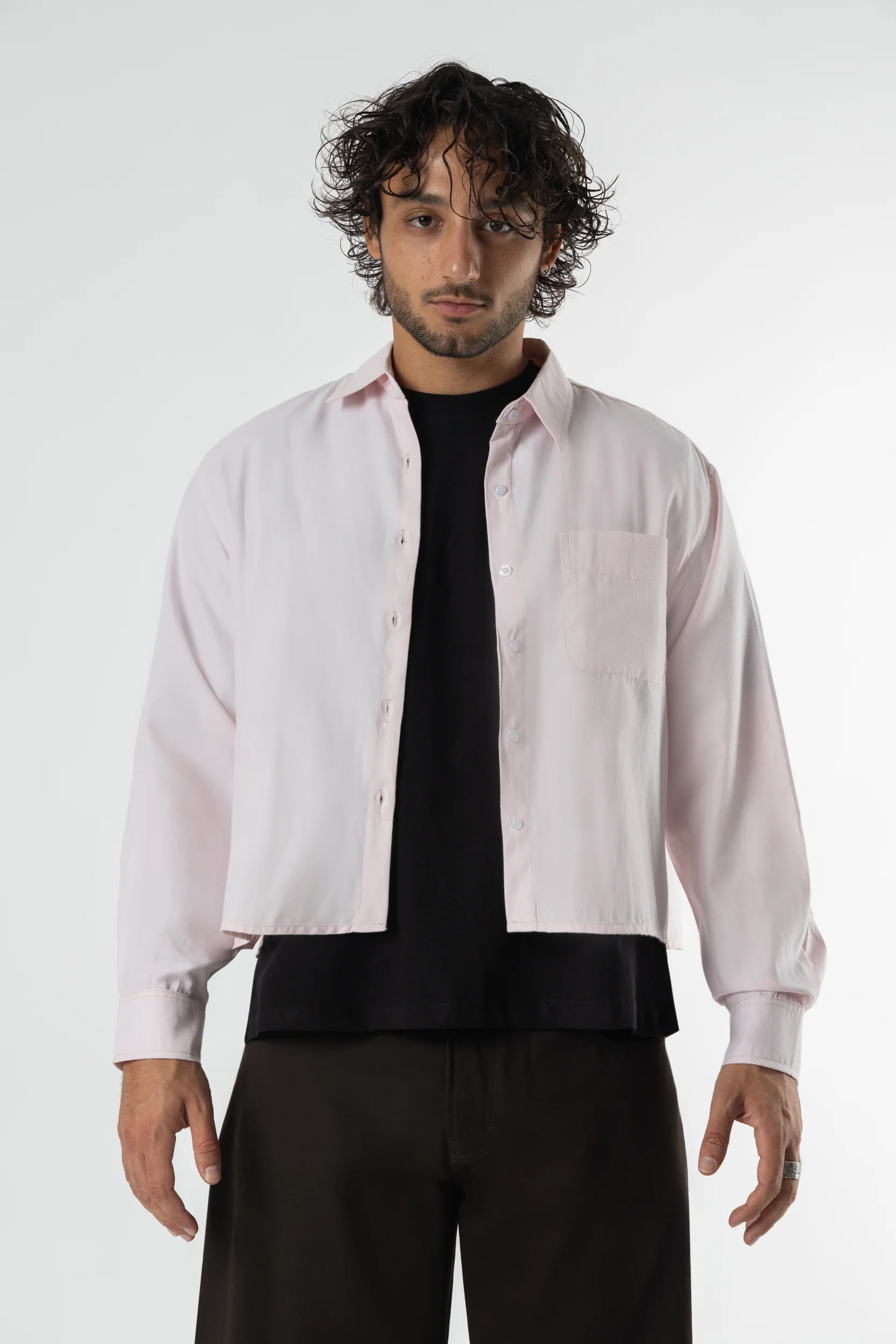 Shirt oxford Cropped Baby Pink - Image 15