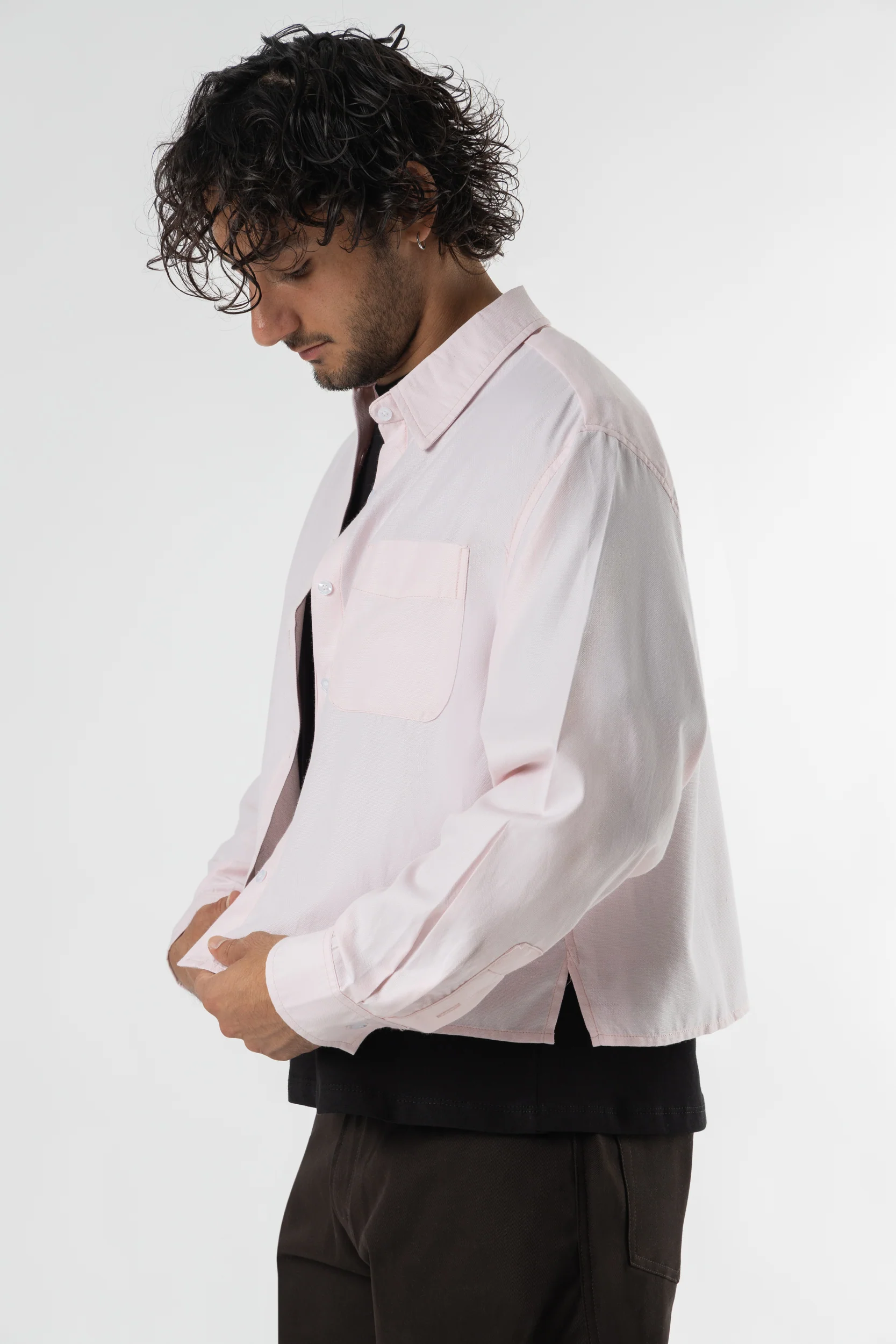 Shirt oxford Cropped Baby Pink - Image 16