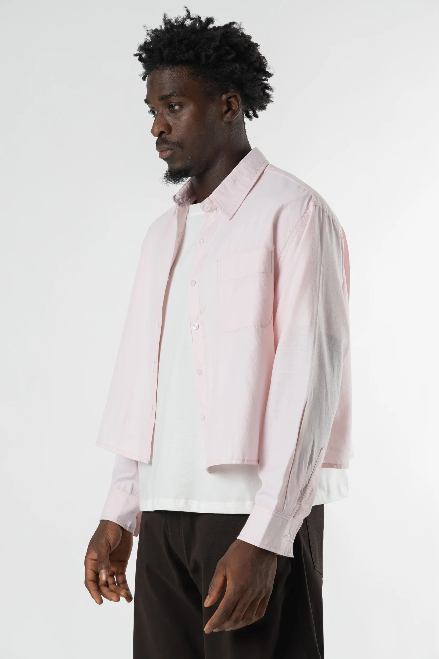 Shirt oxford Cropped Baby Pink - Image 4