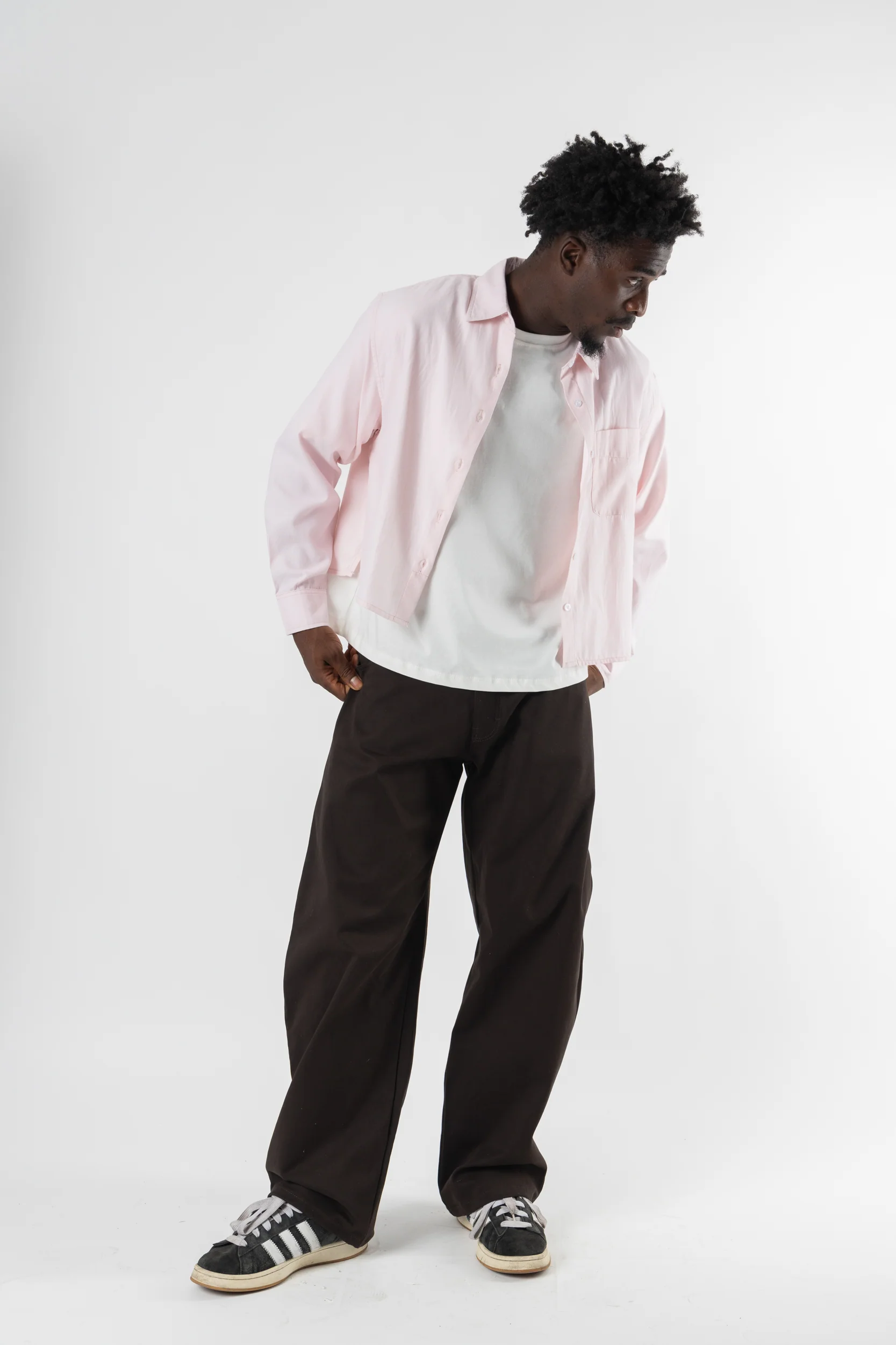 Shirt oxford Cropped Baby Pink - Image 7