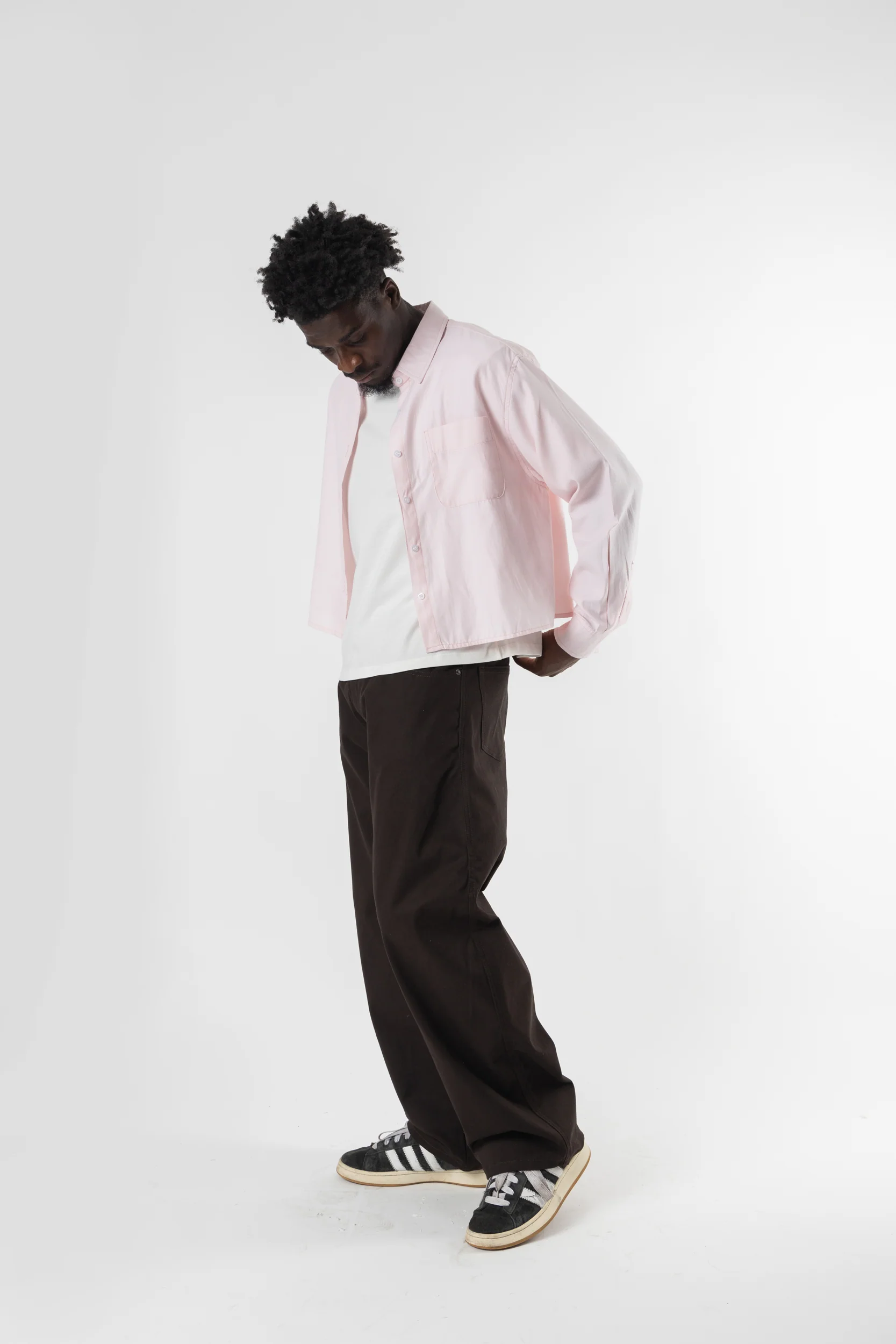 Shirt oxford Cropped Baby Pink - Image 8