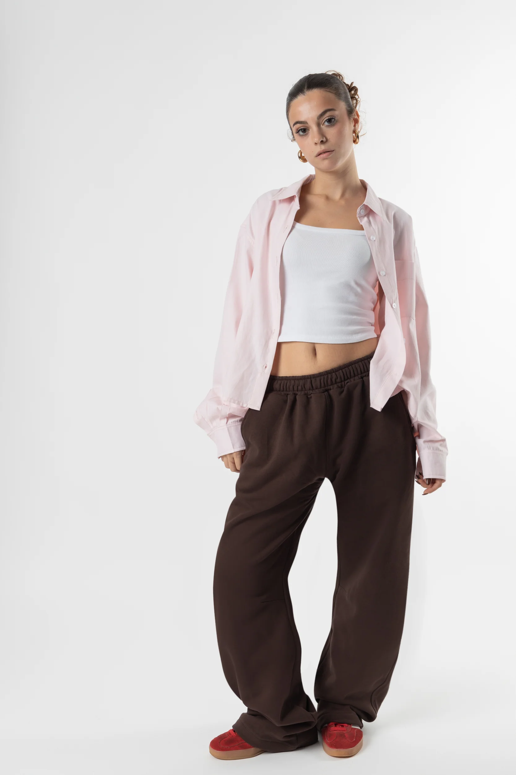 Shirt oxford Cropped Baby Pink - Image 9