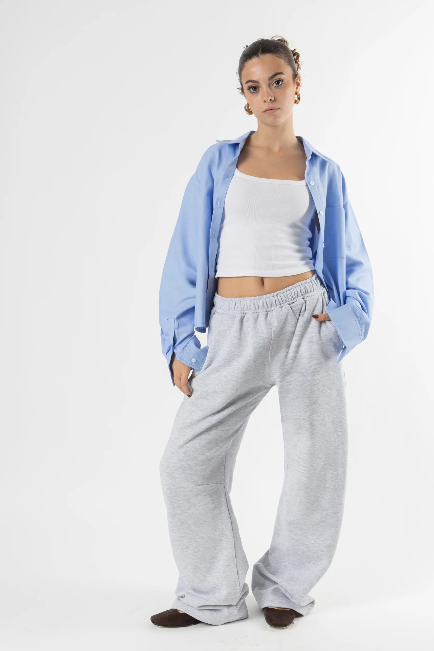 Shirt oxford Cropped Sky - Image 8