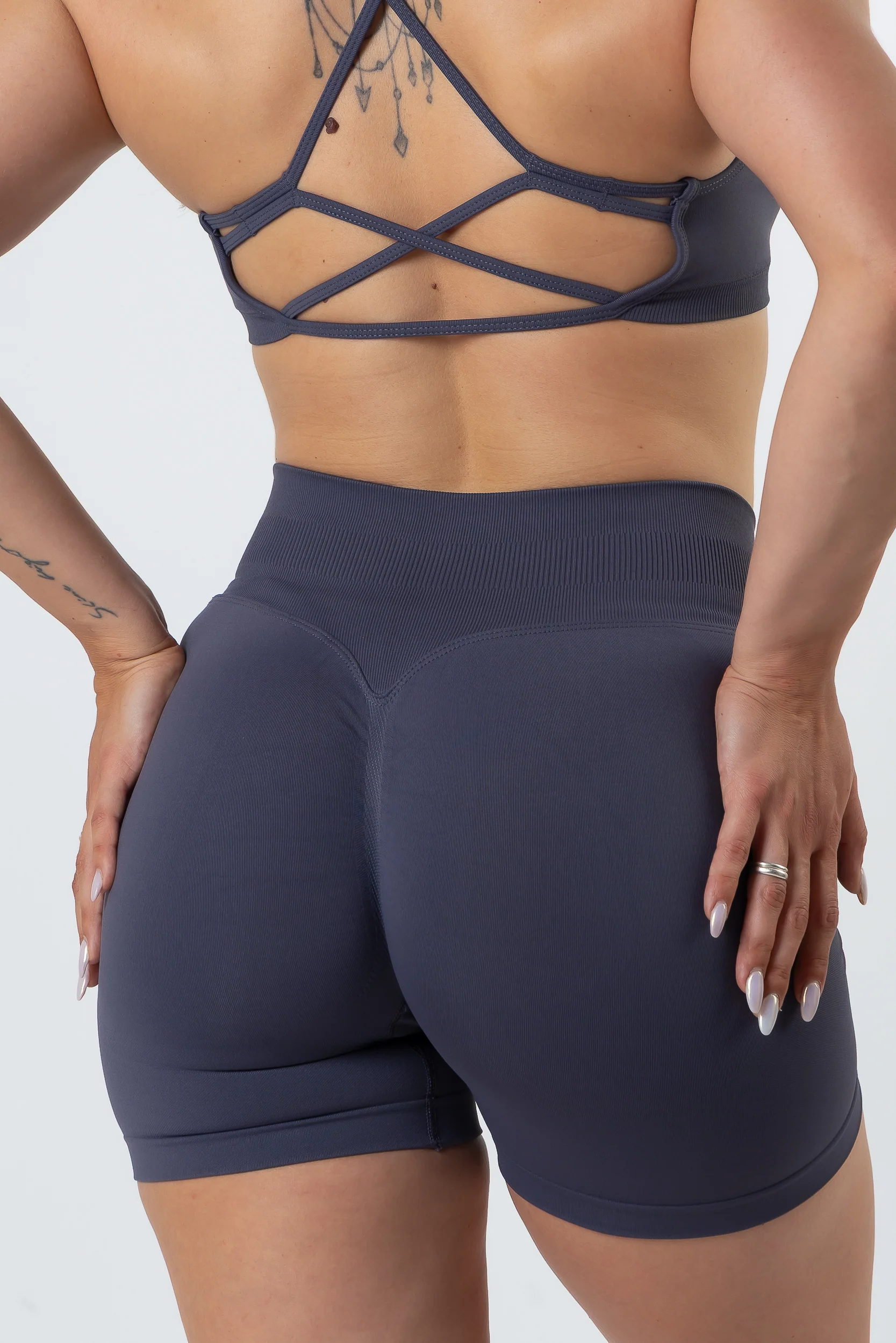 Short Push Up Seamless Dark Grey - Image 11