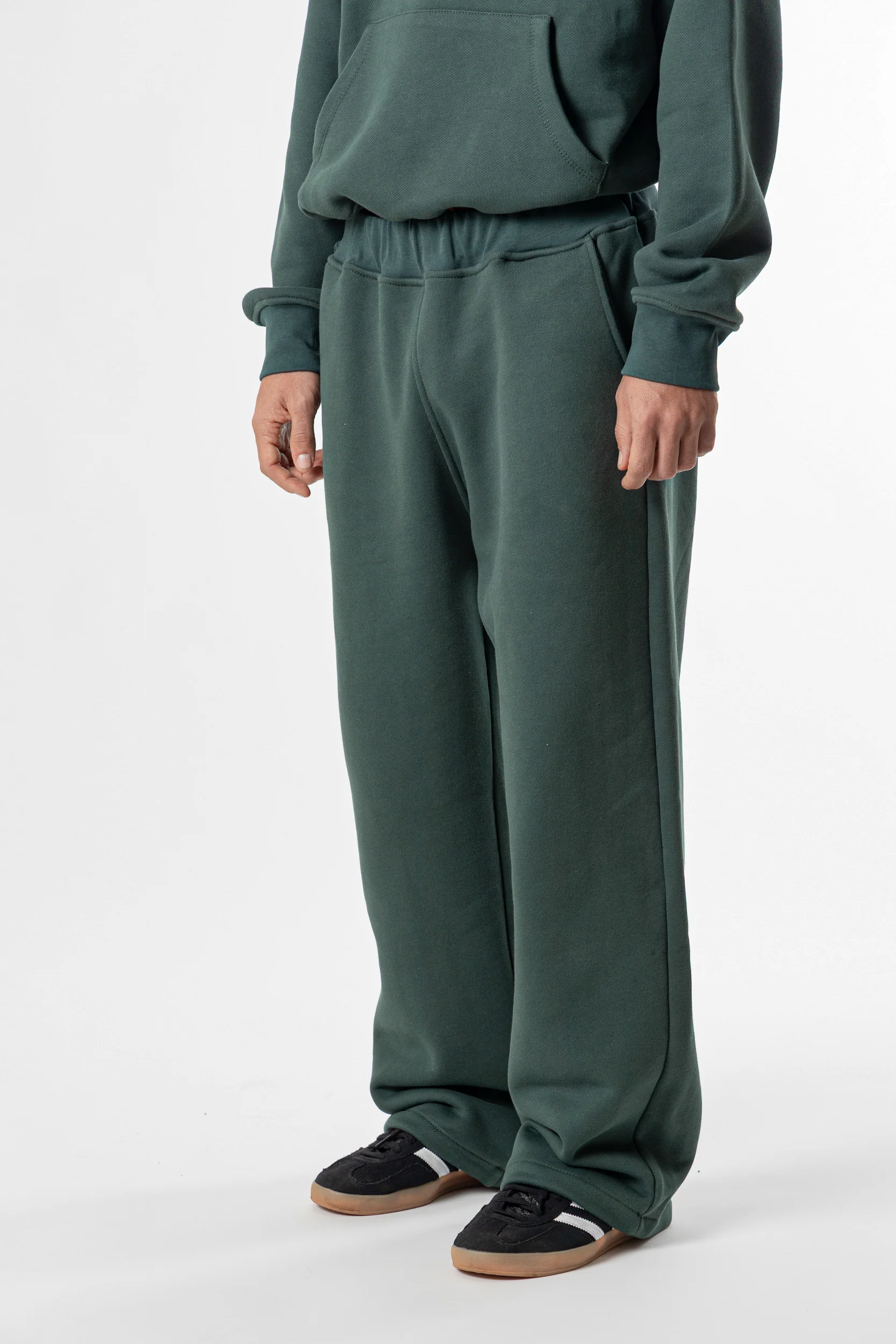 Sweatpants Baggy Fit Blanks 500GSM Forest Green - Image 3