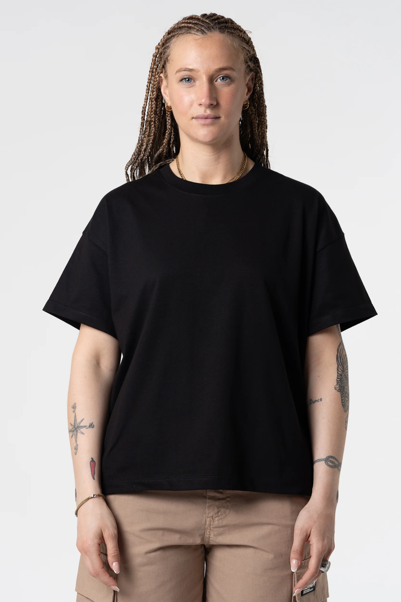 T-Shirt Blanks Boxy Fit 190GSM Off White - Image 7