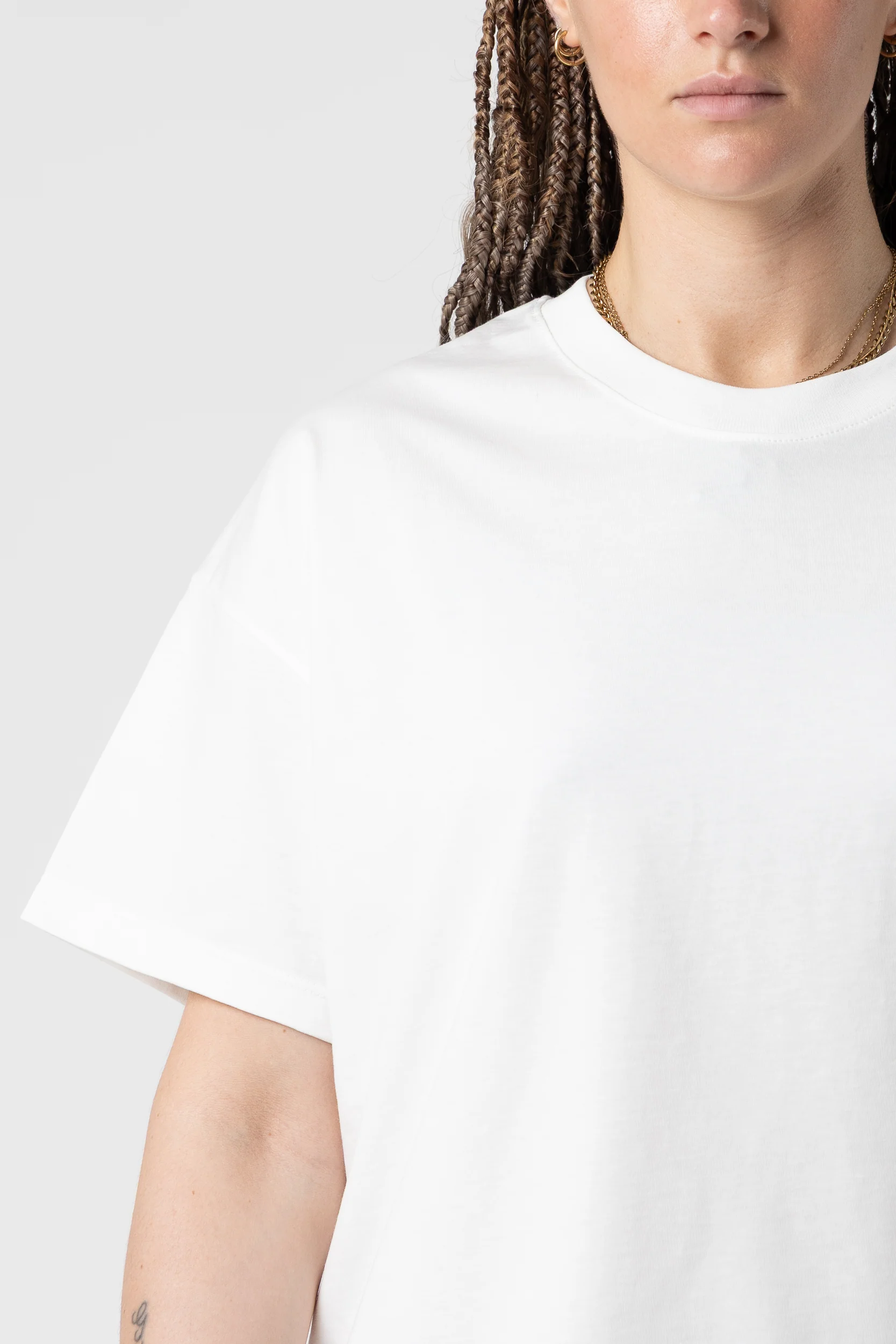 T-Shirt Blanks Boxy Fit 190GSM Off White - Image 9