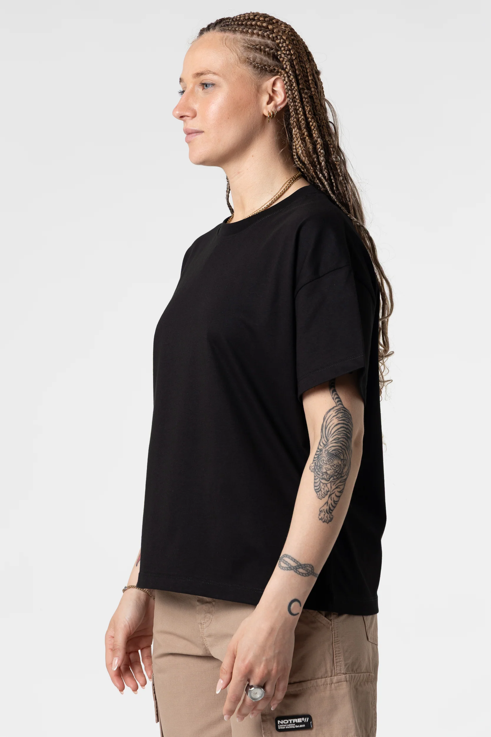 T-Shirt Blanks Boxy Fit 190GSM Off White - Image 8