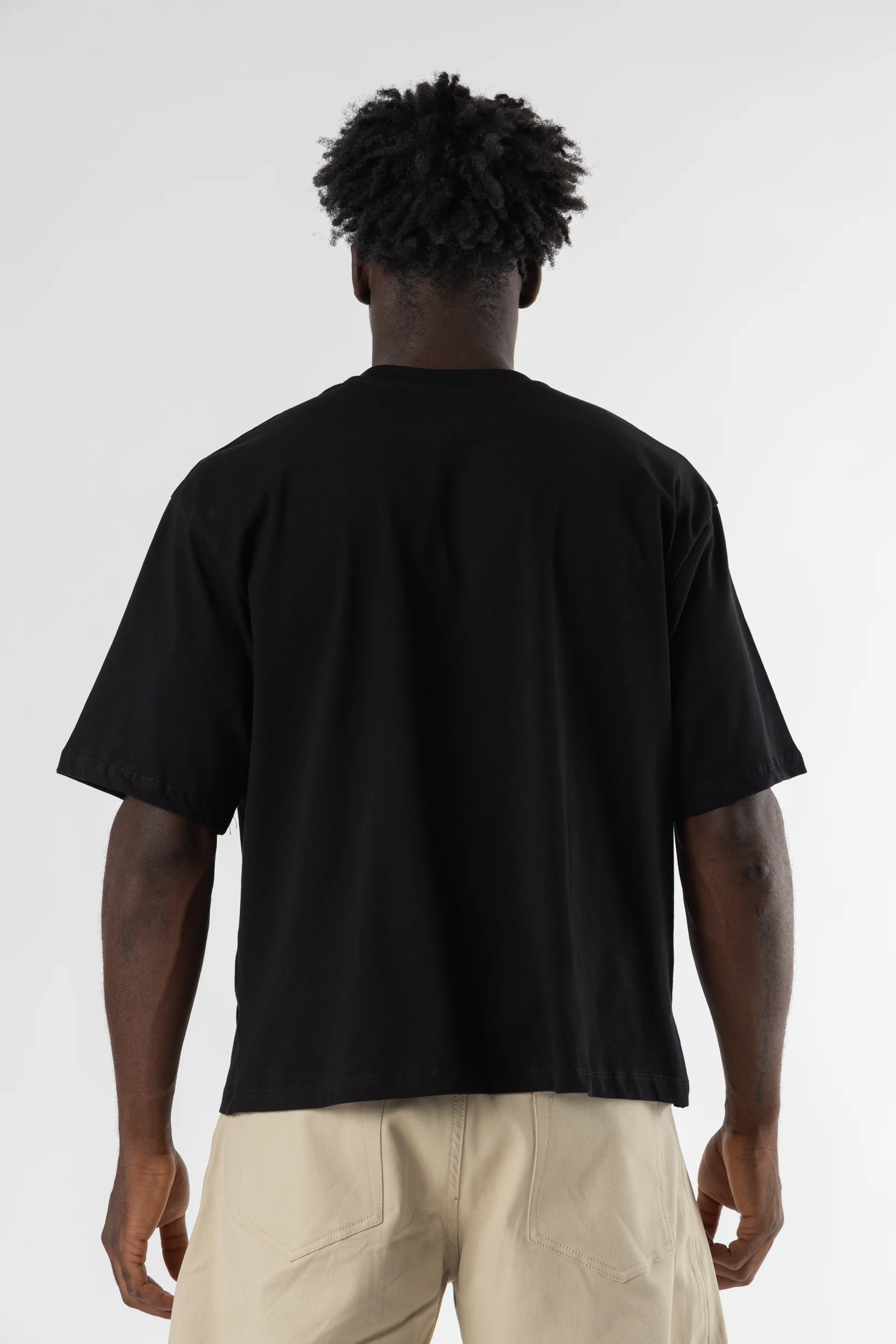 T-Shirt Cropped Blanks 220GSM Black - Image 4