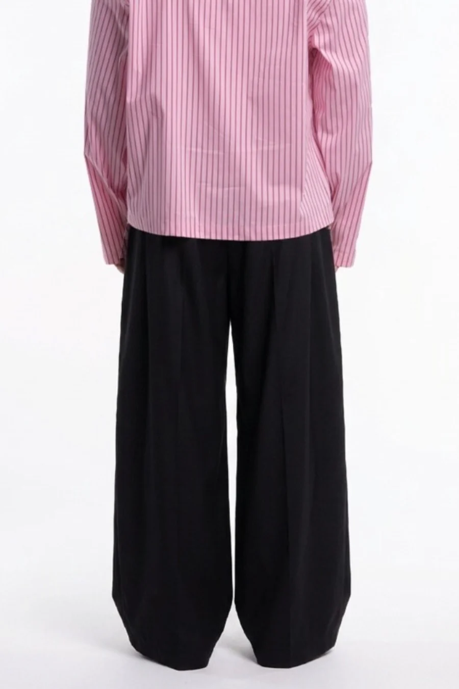 Wide pleat pants Black - Image 5