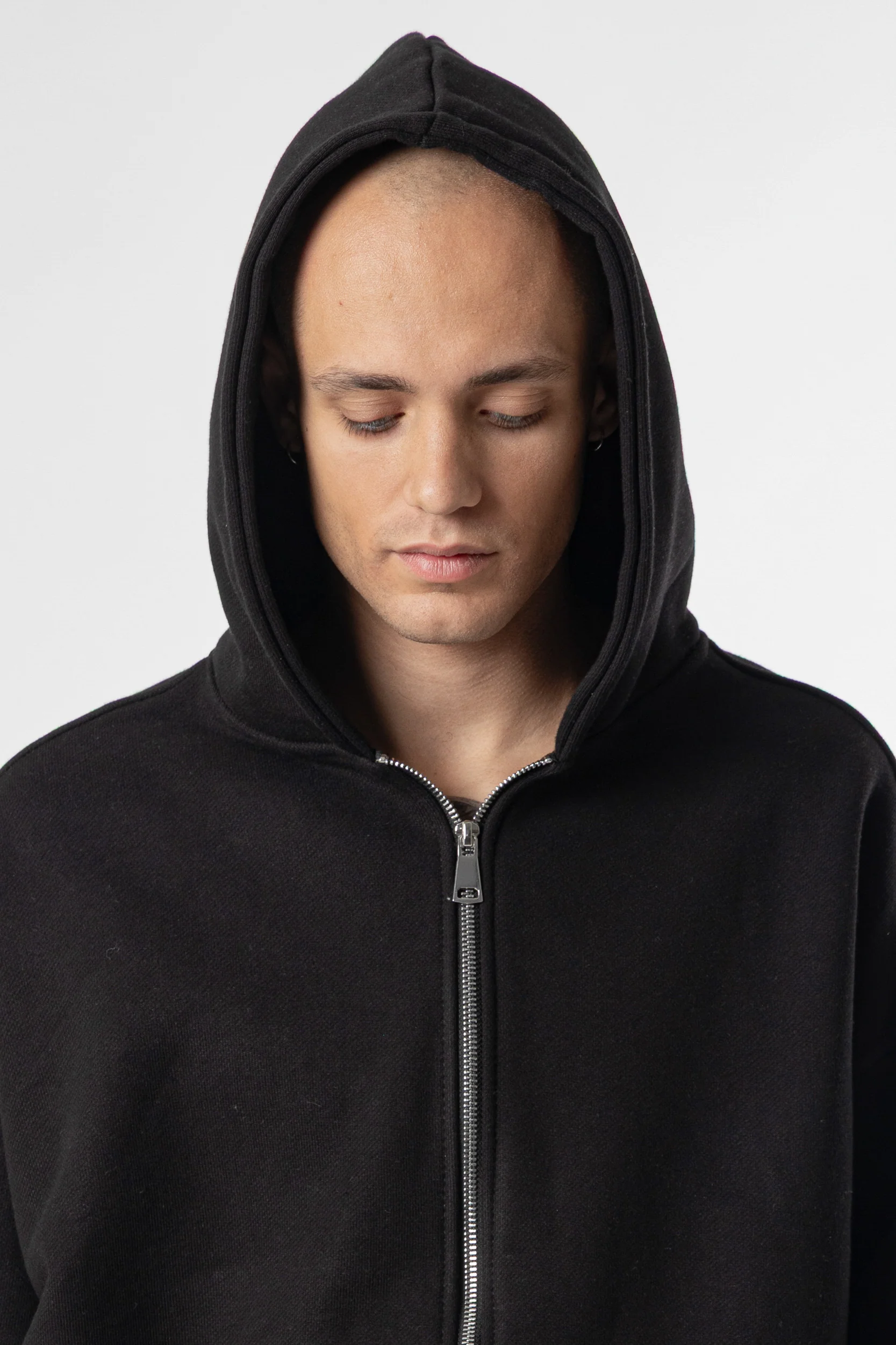 Zip Hoodie Heavy Blanks 500GSM Dark chocolate - Image 3