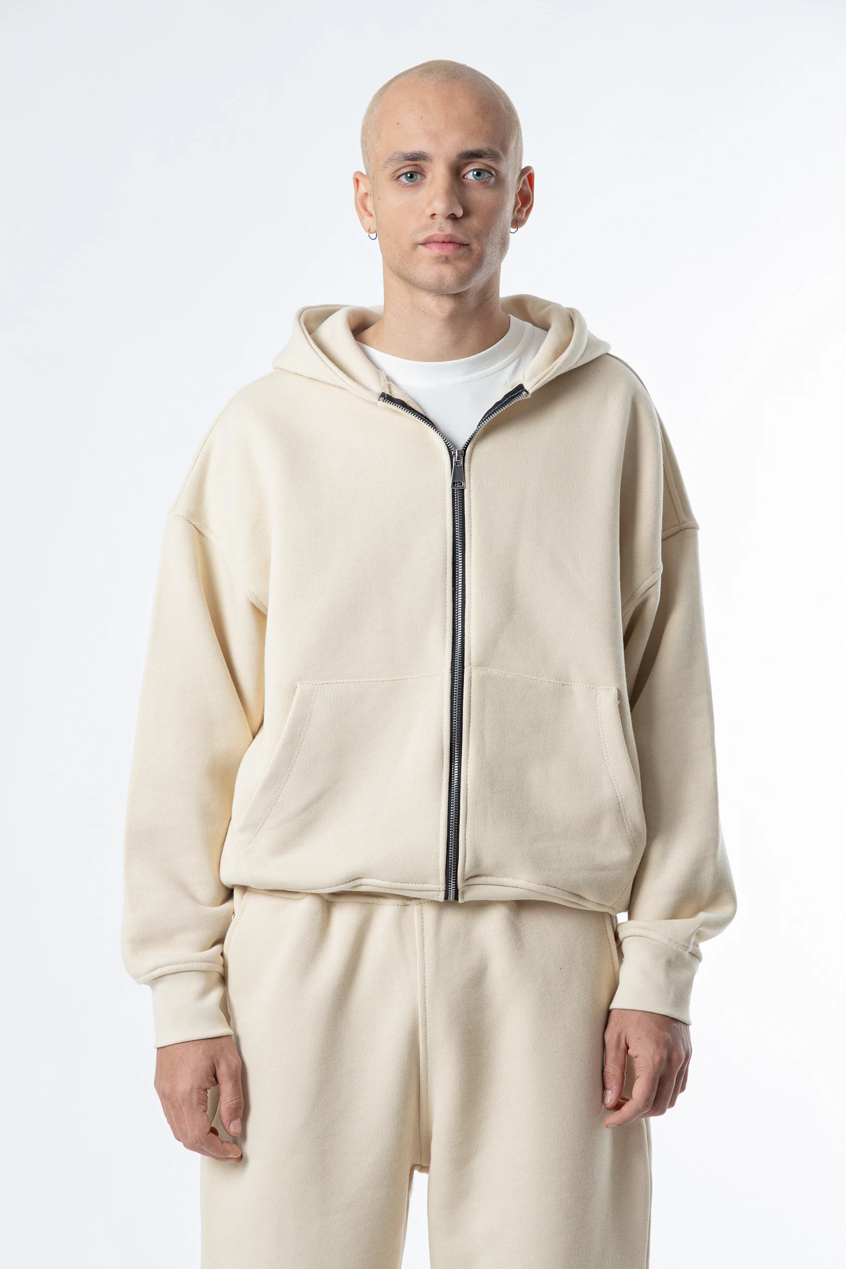 Zip Hoodie Heavy Blanks 500GSM Forest Green - Image 10
