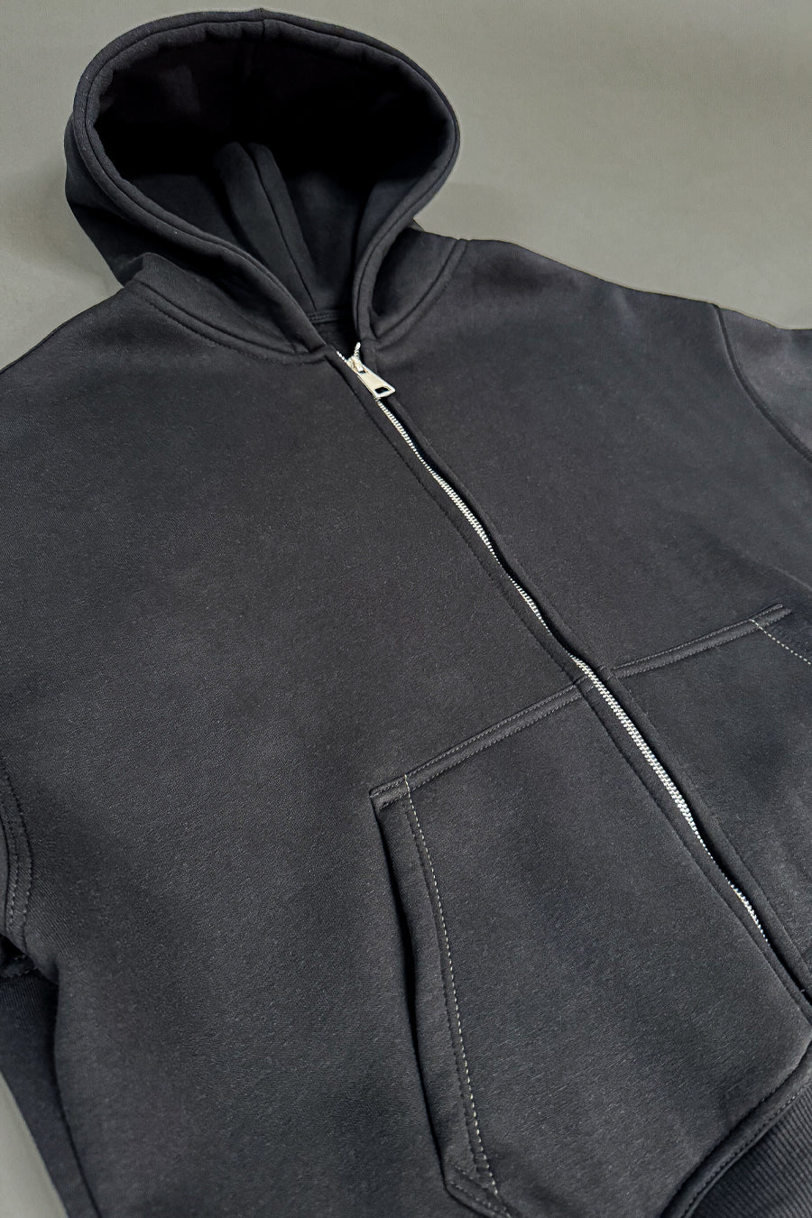 Zip Hoodie Premium Blanks 330GSM Night Blue - Image 7